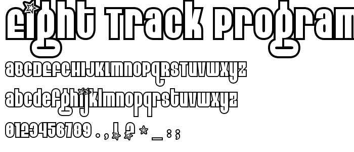 Eight Track program 3 font